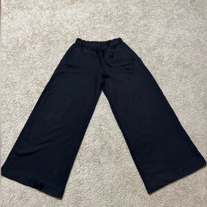 adidas Blue Version Black Wide-Leg Pants